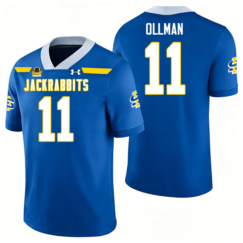 South Dakota State Jackrabbits #11 Joe Ollman College Football Jerseys,Uniforms-Royal